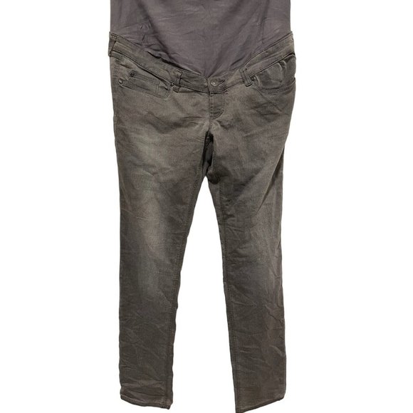 H&M Mama Womens Gray Skinny Maternity Jeans Size 12 Stretch NWOT - Picture 2 of 4